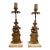 Vintage Figural Lady Table Lamps – Pair of Cast Metal & Stone Bases For Sale
