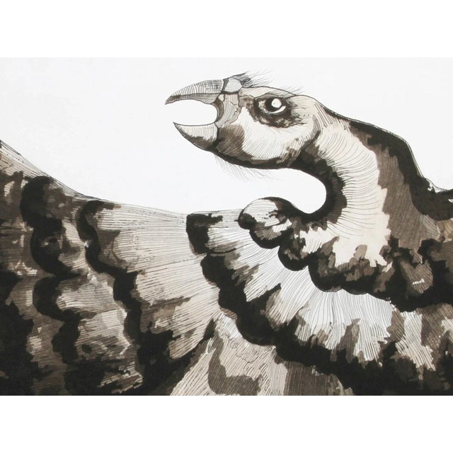 This print was created by Peruvian artist Victor Delfin. Delfin found the source of his inspiration in the ancient Paracan...