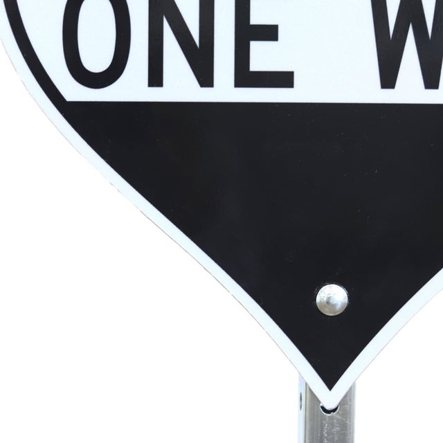 2020s One Way Heart XI - Contemporary Heart Street Sign Art in Vinyl and Steel For Sale - Image 5 of 9