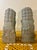 Vintage Hand Carved Stone Foo Dogs Guardian Lions, Pair, Asian Garden Sculptures For Sale In Miami - Image 6 of 8