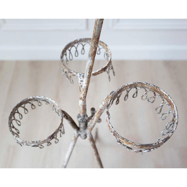 Mid 20th Century Charming French Birdcage Plant Stand with Original Paint For Sale - Image 14 of 15