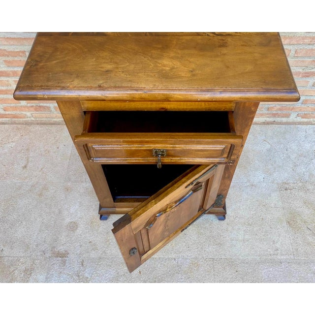 Spanish Walnut Chest with Drawer and Door, 1930s For Sale - Image 10 of 18