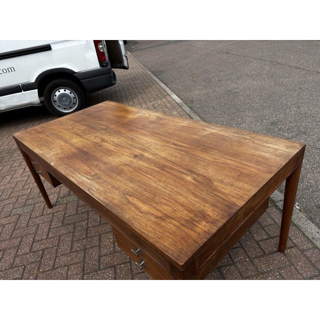 Large Mid-Century Diplomat Desk by Finn Hugo for France & Son, 1960s For Sale - Image 5 of 10