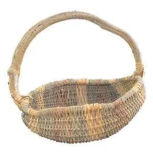 1980s Rustic Gathering Basket with Bentwood Handle For Sale - Image 13 of 13