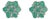 925 Silver 6.21 Ct Emerald and Diamond Floral Cluster Stud Earrings, a Pair For Sale