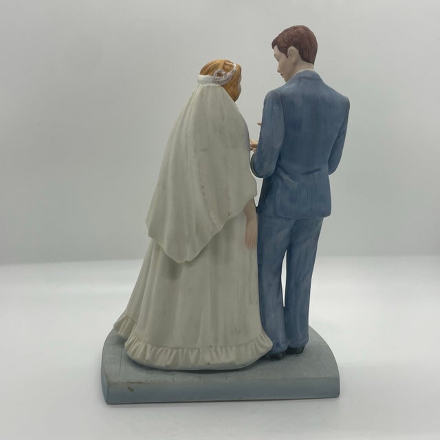 American Norman Rockwell 'Bride and Groom' Figurine, 1981, the American Family Wedding For Sale - Image 3 of 10