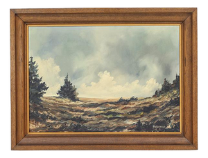 Liege School Artist, Landscape Composition, 1930s, Oil Painting on Canvas, Framed