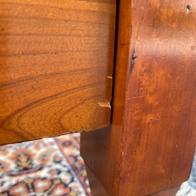 Vintage Harden Solid Cherry Traditional Biedermeier Queen Panel Bed For Sale - Image 16 of 17