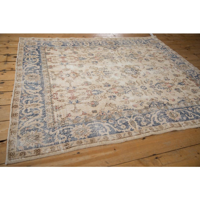 Textile Vintage Bulgarian Kerman Design Square Carpet - 12' x 12'4" For Sale - Image 7 of 11