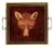 Fox Head Tray With Brass Handles For Sale