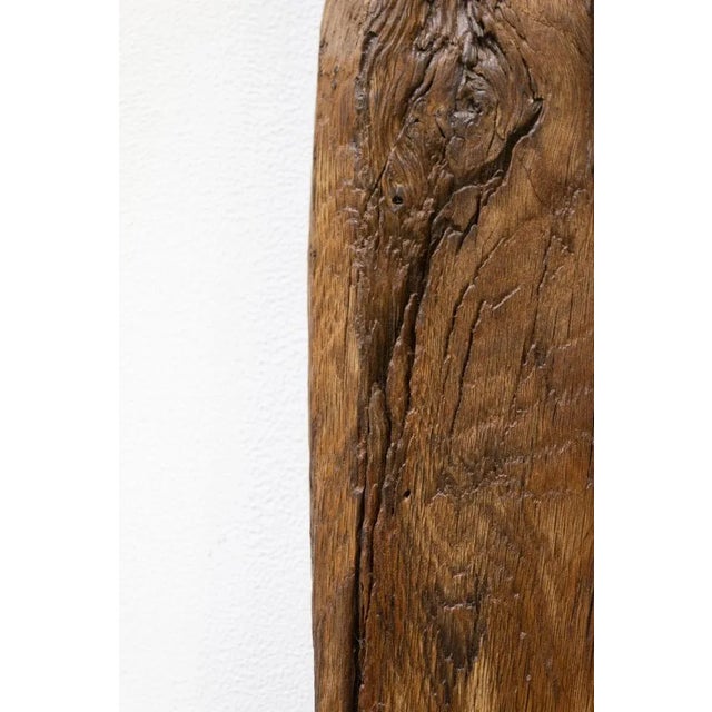 Mirror with handcrafted oak frame The wood used is antique and features natural cracks and wormholes that have formed over...