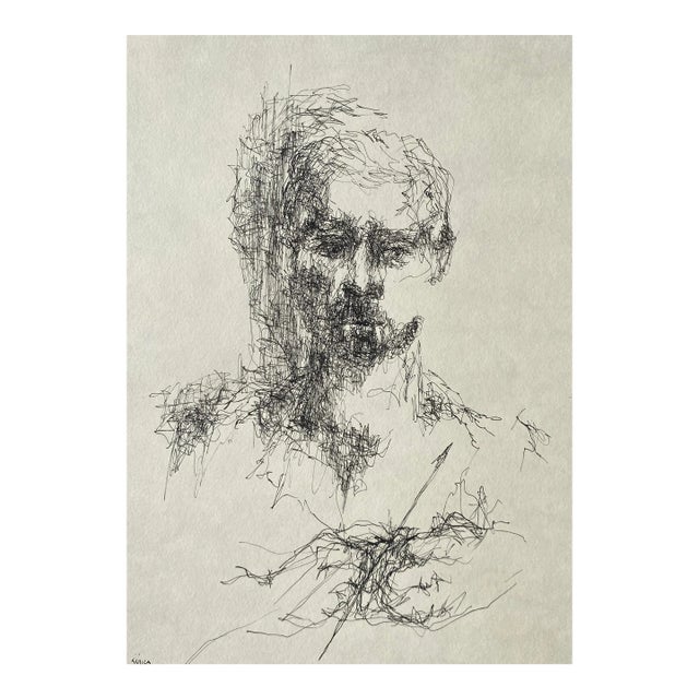 1960s Modern Portrait of a Man For Sale