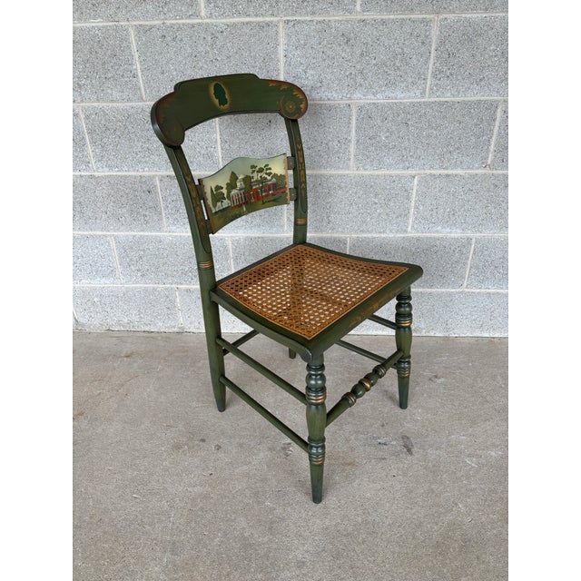 Description: L. Hitchcock Limited Edition Thomas Jefferson's Monticello Chair. Original Condition. Paint Decorated. Solid...