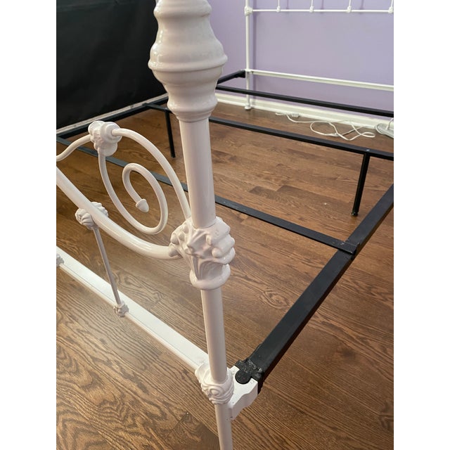 Brass Beds of Virginia White Cast Iron Queen Canopy Bed Chairish