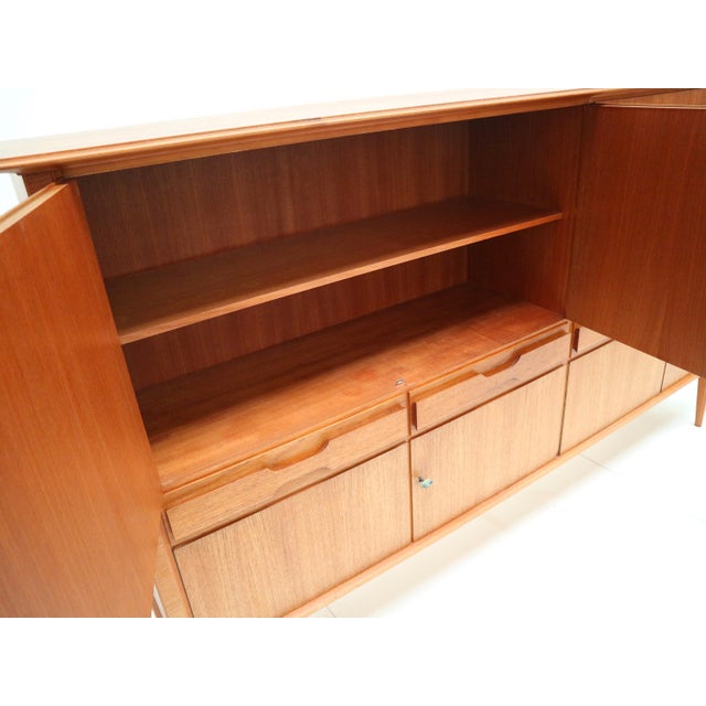 Large Vintage Teak Highboard, 1960s For Sale - Image 6 of 10