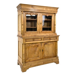19th Century French Cabinet in Wood and Glass For Sale