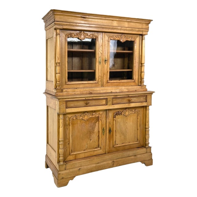 19th Century French Cabinet in Wood and Glass For Sale