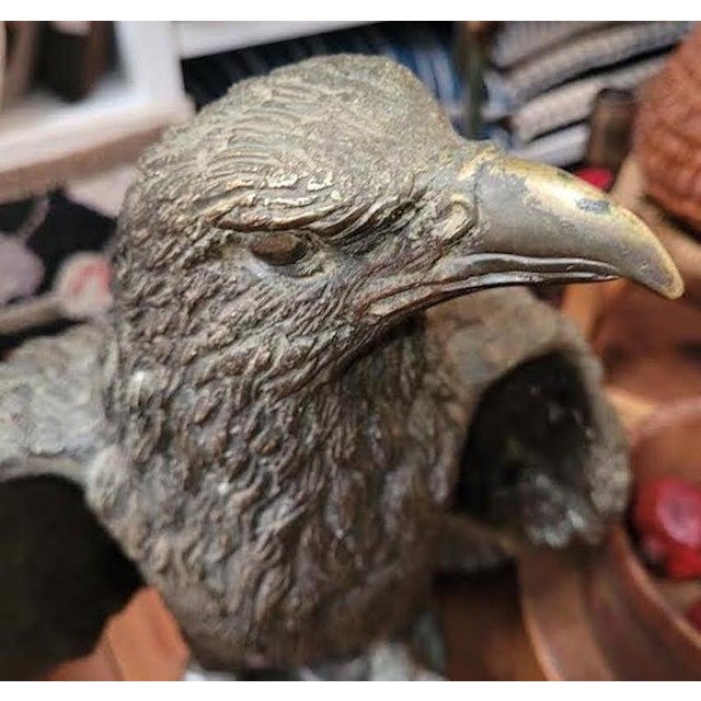 Metal 20Th C Signed Bronze Bald Eagle Sculpture For Sale - Image 7 of 7