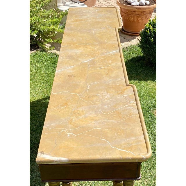 19th Century Empire Style Mahogany & Bronze Console Table For Sale - Image 16 of 18