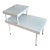 Vintage 1950's Mid Century 2 Tier Blonde Step Table With Laminated Top For Sale
