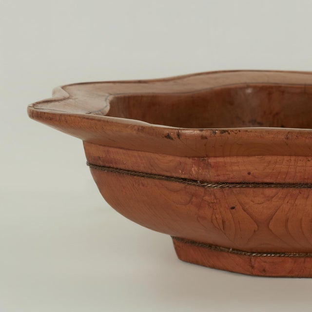 Antique Chinese Wood Fruit Bowl For Sale - Image 4 of 10