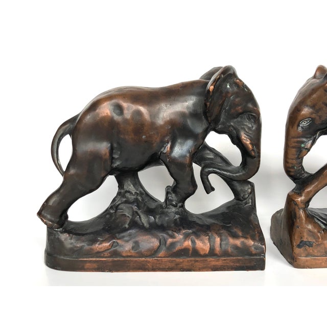 Vintage Bronze Elephant Bookends a Pair Chairish
