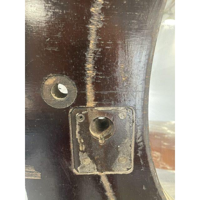 Vintage Industrial Wooden Mirror in Negative Molds, 1950s For Sale - Image 6 of 10