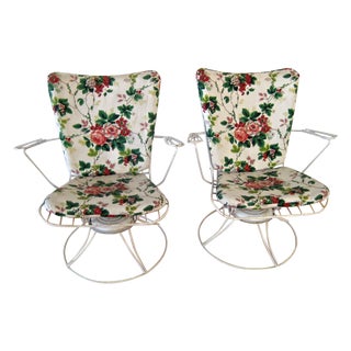 Mid Century Homecrest Wire Patio Chairs - Set of 3 For Sale