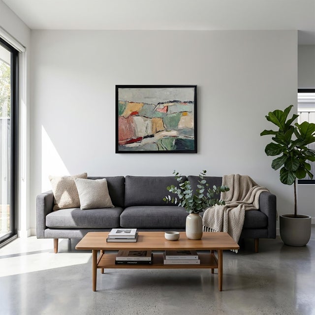 Les Lopins, Abstract Landscape, Contemporary, Framed by Sophie Dumont For Sale - Image 12 of 13