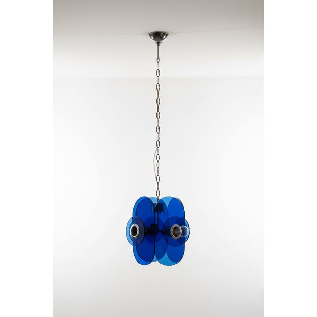 Space Age Italian Glass Pendant Lamp from Arte Linea, 1970 For Sale - Image 11 of 11