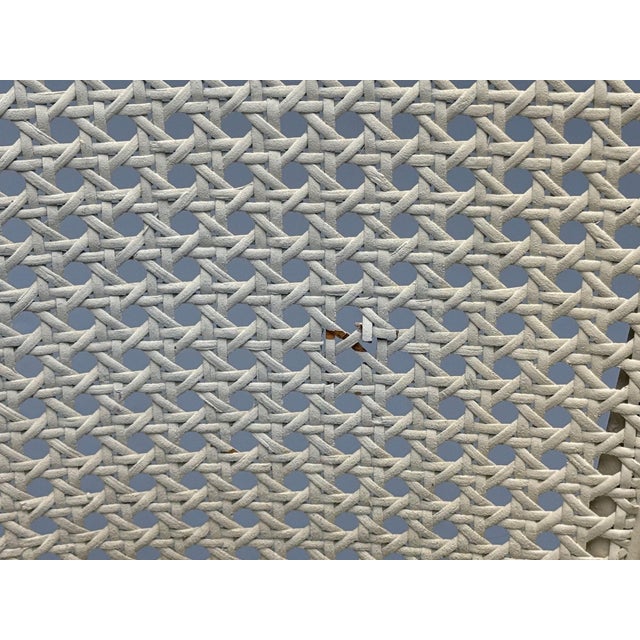 Louis XVI Style, Barrel Back Occasional Chair, Cream Painted Wood, Cane, 1960s For Sale - Image 10 of 11