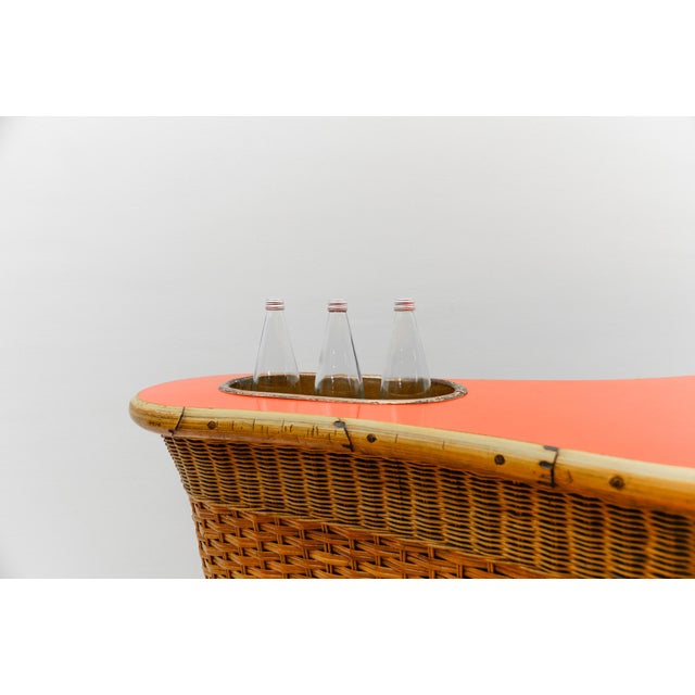 Bamboo Bar and Bar Stools, Italy, 1950s, Set of 6 For Sale - Image 17 of 18