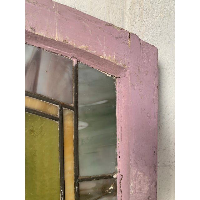 Mid 20th Century Stained Glass Window For Sale - Image 4 of 7