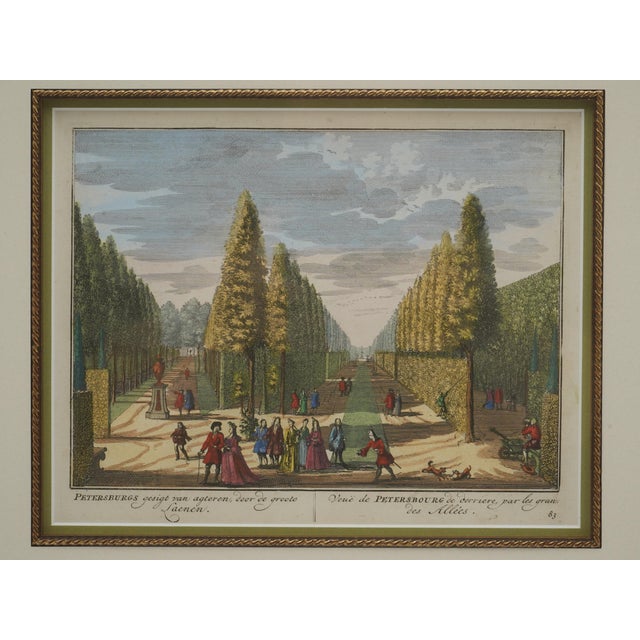 Set of 4 Carl Remshant 18th Century Colored Etchings For Sale - Image 4 of 12
