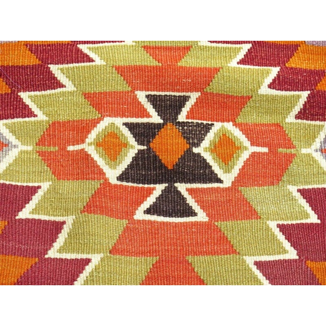 1960s Vintage Turkish Kilim Rug - 65" X 118" For Sale - Image 5 of 11