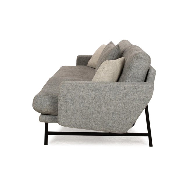Lissoni Fabric Three-Seater Hallingdal Grey Sofa from Fritz Hansen For Sale - Image 9 of 10