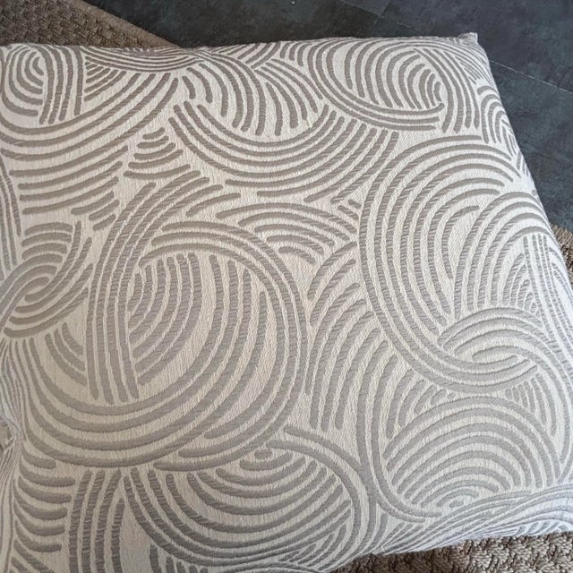 Textile Contemporary Down Pillow Pair For Sale - Image 7 of 9
