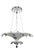 Vintage Two Tiers Upside Down Umbrella Ceiling Chandelier With Bells, White/ Blue in Arabasic Design Style For Sale