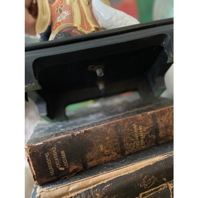 Wood Vintage Chinese Lamp of Elderly Scholar and Goose For Sale - Image 7 of 9