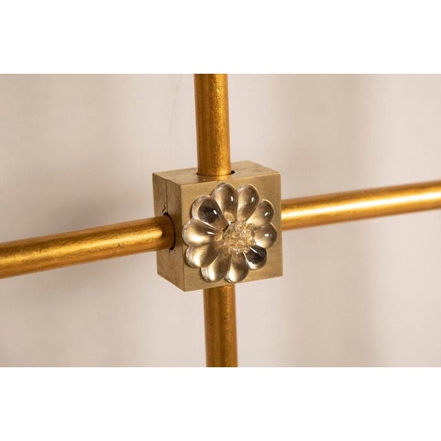 Vintage French Gate in Brass and Glass, 1940s For Sale - Image 6 of 18