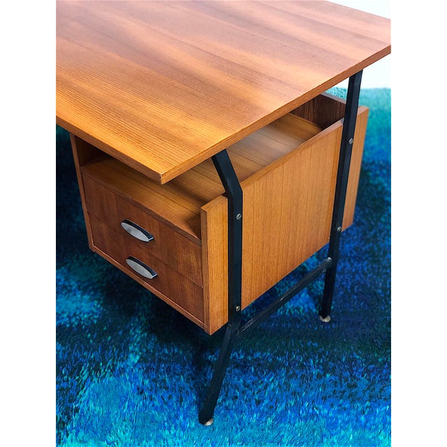 Black Modernist Desk, Italy, 1960s For Sale - Image 8 of 16