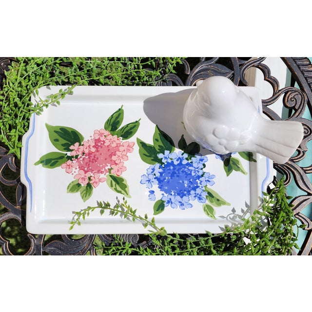 White 2000s Tiffany & Co. Hydrangea Serving Platter For Sale - Image 8 of 9