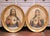 Late 19th Century Pair of 19th Century French Sacred Heart Jesus and Mary Oval Giltwood Frames For Sale - Image 5 of 13