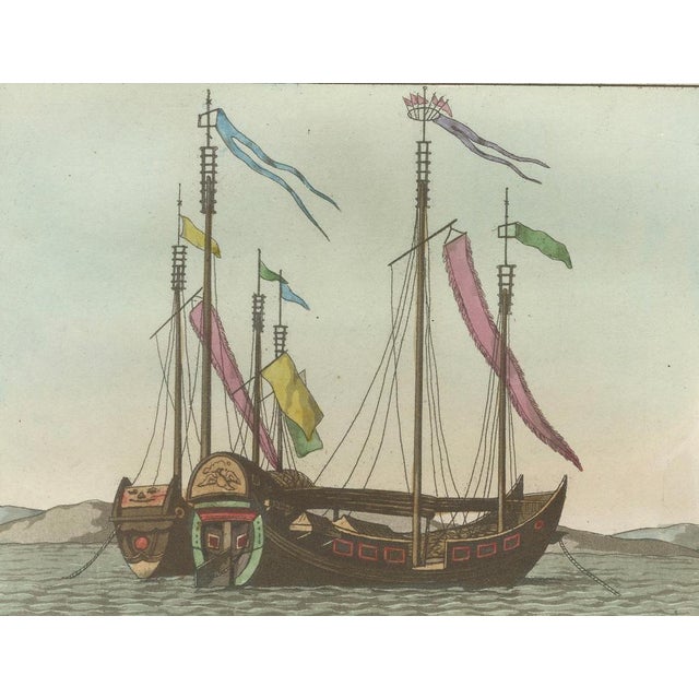 Ferrario, Chinese Junks and Sailing Vessels, 1815, Print For Sale - Image 6 of 9