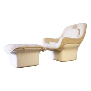 1960s Lounge Chair in Fiberglass and Cato Fabric, Attributed to Bill Stephens for Knoll For Sale