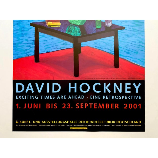 David Hockney Lithograph Print Pop Art Exhibition Poster