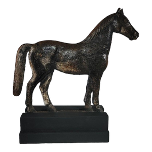 19thc Original Painted Horse Windmill Weight on Base