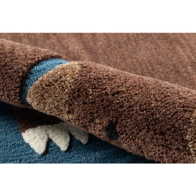 Novogratz by Momeni Atticus Teddy in Navy Rug - 4'X6' For Sale - Image 4 of 6