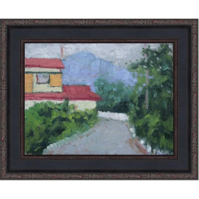 Green Mt. Fuji Landscape (Original Oil Painting) For Sale - Image 8 of 8