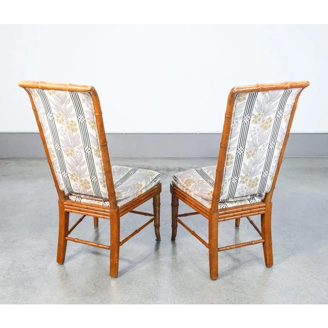 Hollywood Regency Beech Chairs, Set of 6 For Sale - Image 6 of 11
